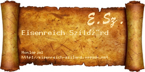 Eisenreich Szilárd névjegykártya