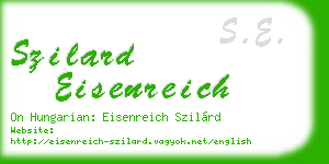 szilard eisenreich business card